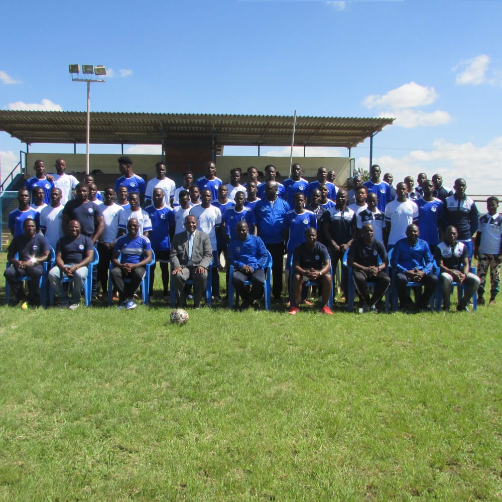 A group photograph finally at Nankhaka Stadium 