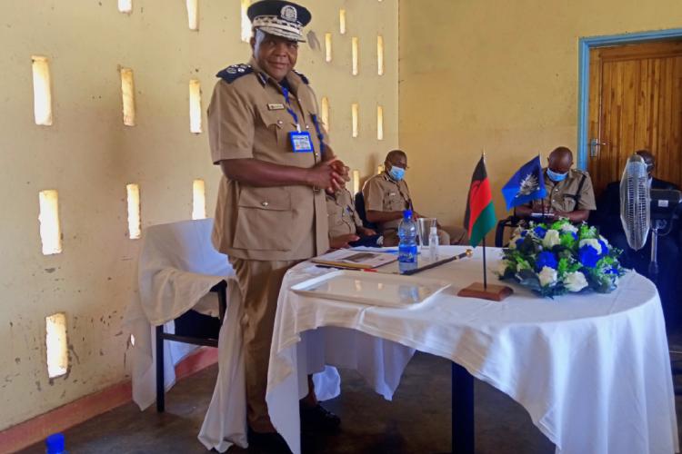 The Inspector General addressing police officers